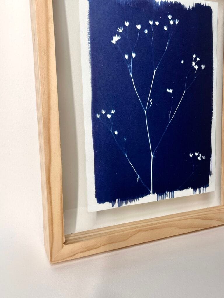 Bajo el agua · Carta enmarcada