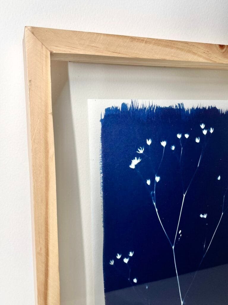 Bajo el agua · Carta enmarcada