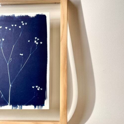 Bajo el agua · Carta enmarcada